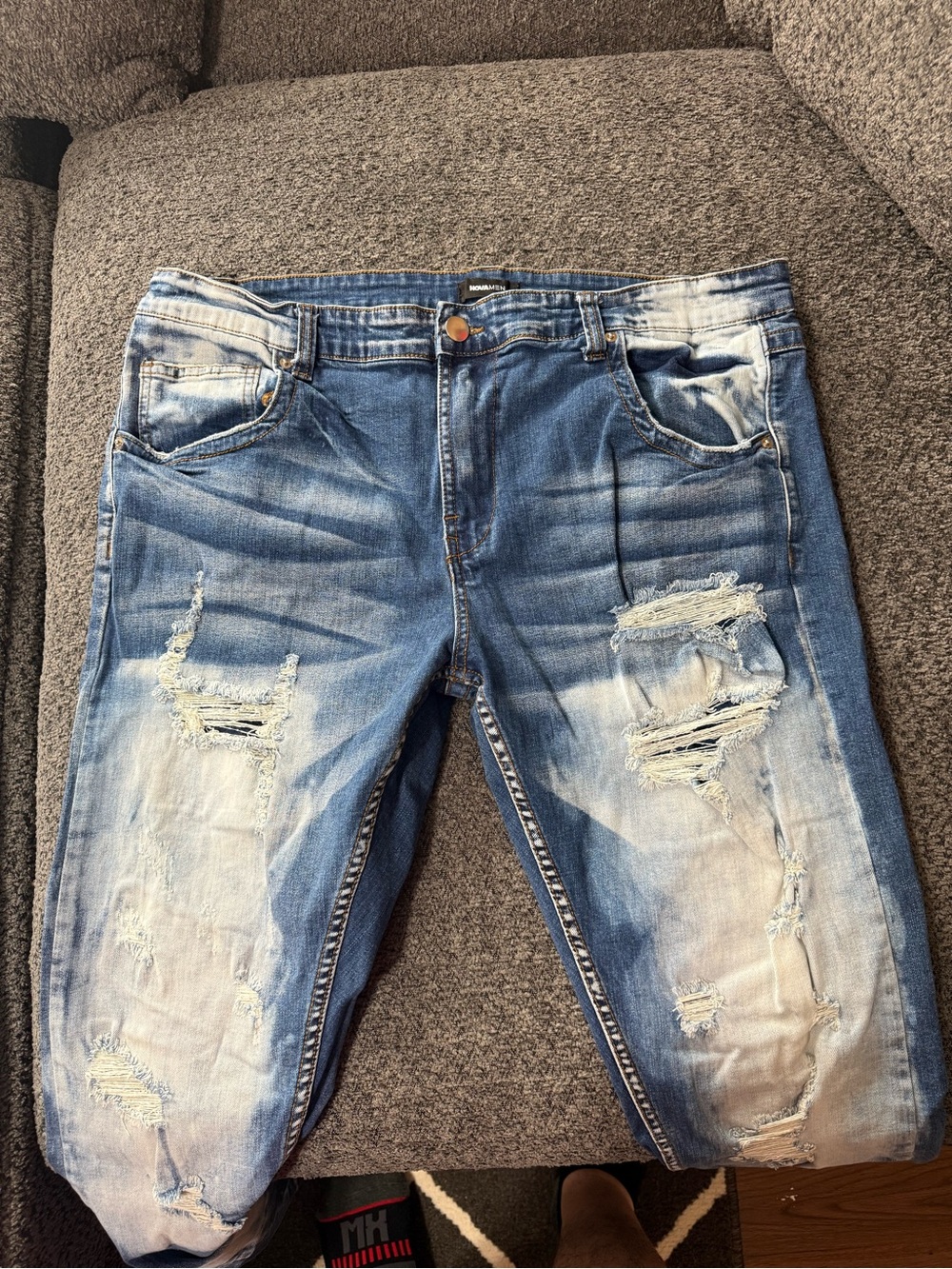 Men’s Blue Denim Ripped Jeans